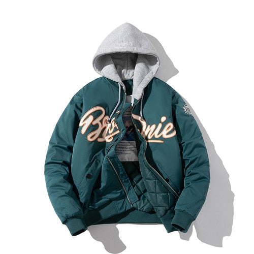 Jacket Men  Letter Streetwear Baseball Coat Casual Couple