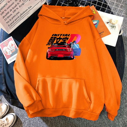 Hoodie Men Harajuku Initial D Streetwears Casual