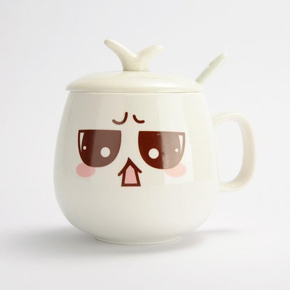 Mugs Cute Cartoon Face Expression Water Container Coffee Mugs cute cup