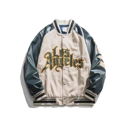 New Hip Hop Trend Letter Stitching Baseball Jacket Men Street Fashion