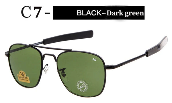 Men's Fashion Pilot UV400 Military AO Sunglasses