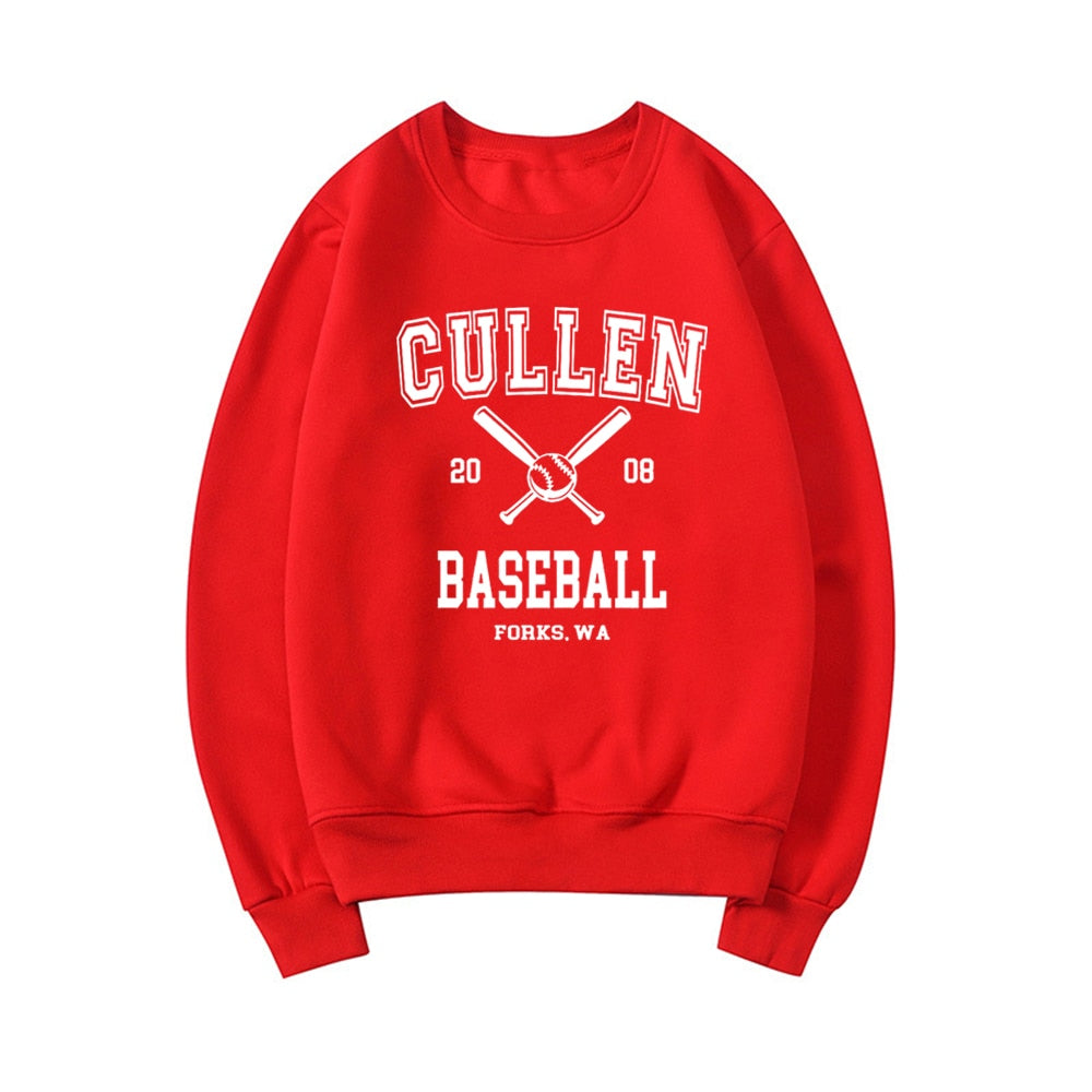 Sweatshirt Pullover Graphic Forks Hoodie Cullen Baseball Rundhalsausschnitt Lässig