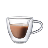 Glass Mug Creative Coffee Cup Glass Double Heat-Resistant Milk Juice Insulation