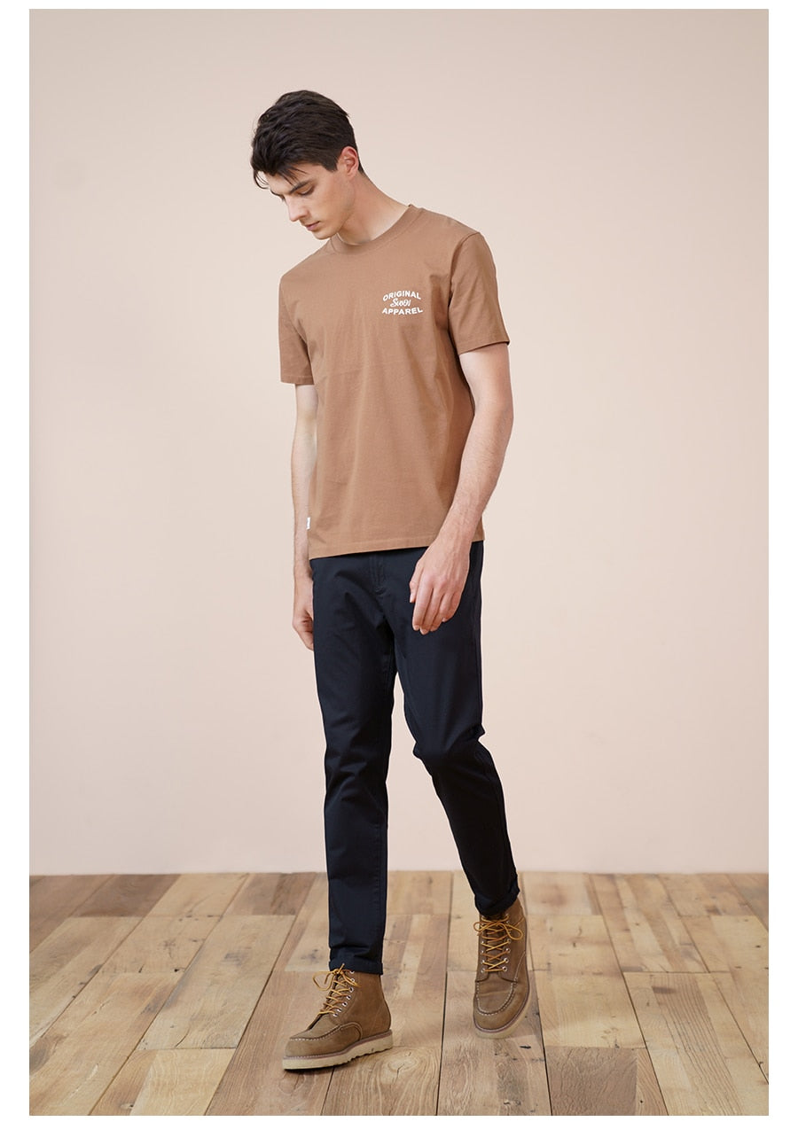 Freizeithosen für Herren, Baumwolle, modische Slim-Fit-Chinos