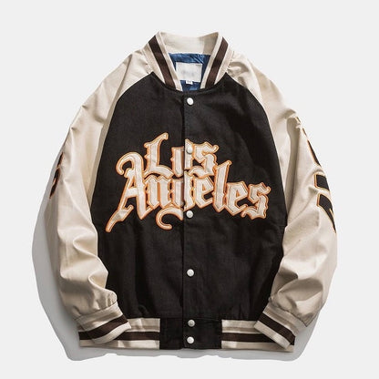 New Hip Hop Trend Letter Stitching Baseball Jacket Men Street Fashion