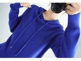 Thick Sweatshirts Hoodies Women Solid Knitted Pullovers