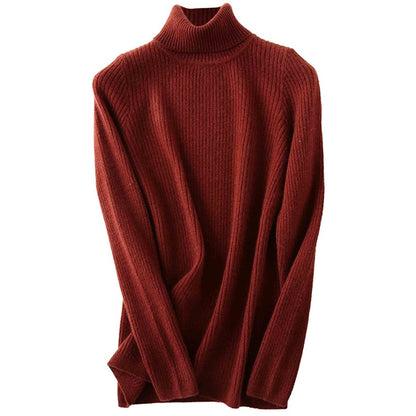 Merino Wool Turtleneck Women Sweater Autumn Winter Warm Soft Pullover Femme Cashmere - xinnzy