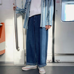 Baggy Denim Pant Men Loose Straight Wide Leg Jeans