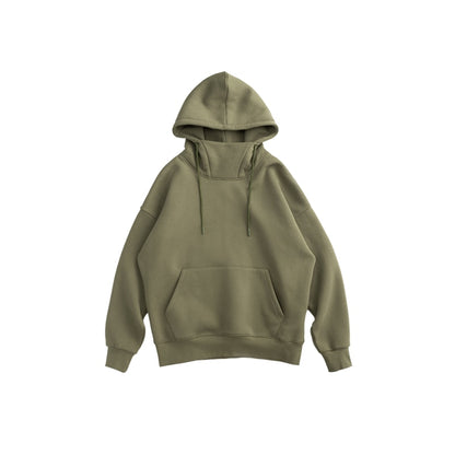 Hoodies Men Winter Warm High Collar Oversized Hoodies Unisex Hooded Sweatshirts - xinnzy