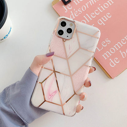 Geometric Marble Texture Phone Case For iPhone Cases Soft