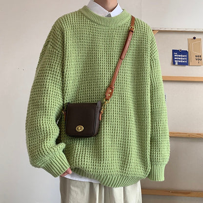 Men Sweater Oversized Fashion Harajuku Casual Knitted Pullovers