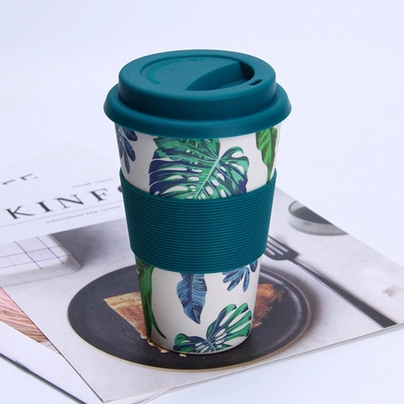 Bamboo Fibre Takeaway Coffee Cup,deal Mug For Travel & Outdoors 400ml