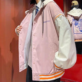 Bomber Jacket Embrace Casual Preppy Vibes in this Hip Hop Oversized Coat for Spring and Autumn