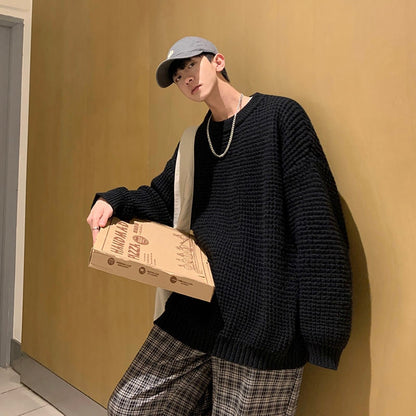 Men Sweater Oversized Fashion Harajuku Casual Knitted Pullovers