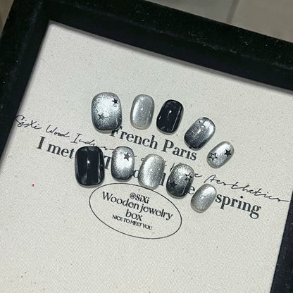 Wear Armor Dark Black Sweet Cool Niche Style Crystal Cat's Eye