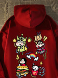 Retro Crayon Hooded Sweatshirt Spring & Fall Loose Fashion