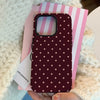 Brown Red Polka Dot iPhone Case Magnetic 2 in 1 12 13 14 15 16