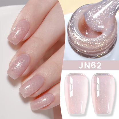Jelly Nude Gel Nail Polish 10ml Light Pink Peach Translucent Color UV