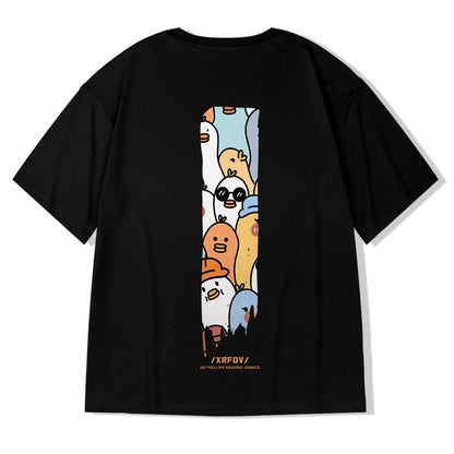 Männer Streetwear Harajuku Oversize T Shirt Cartoon Anime