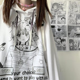 Emo Anime Women Hoodies Streetwear