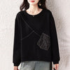 Patchwork Sweatshirt Women Oversized Long Sleeve Casual Pullover