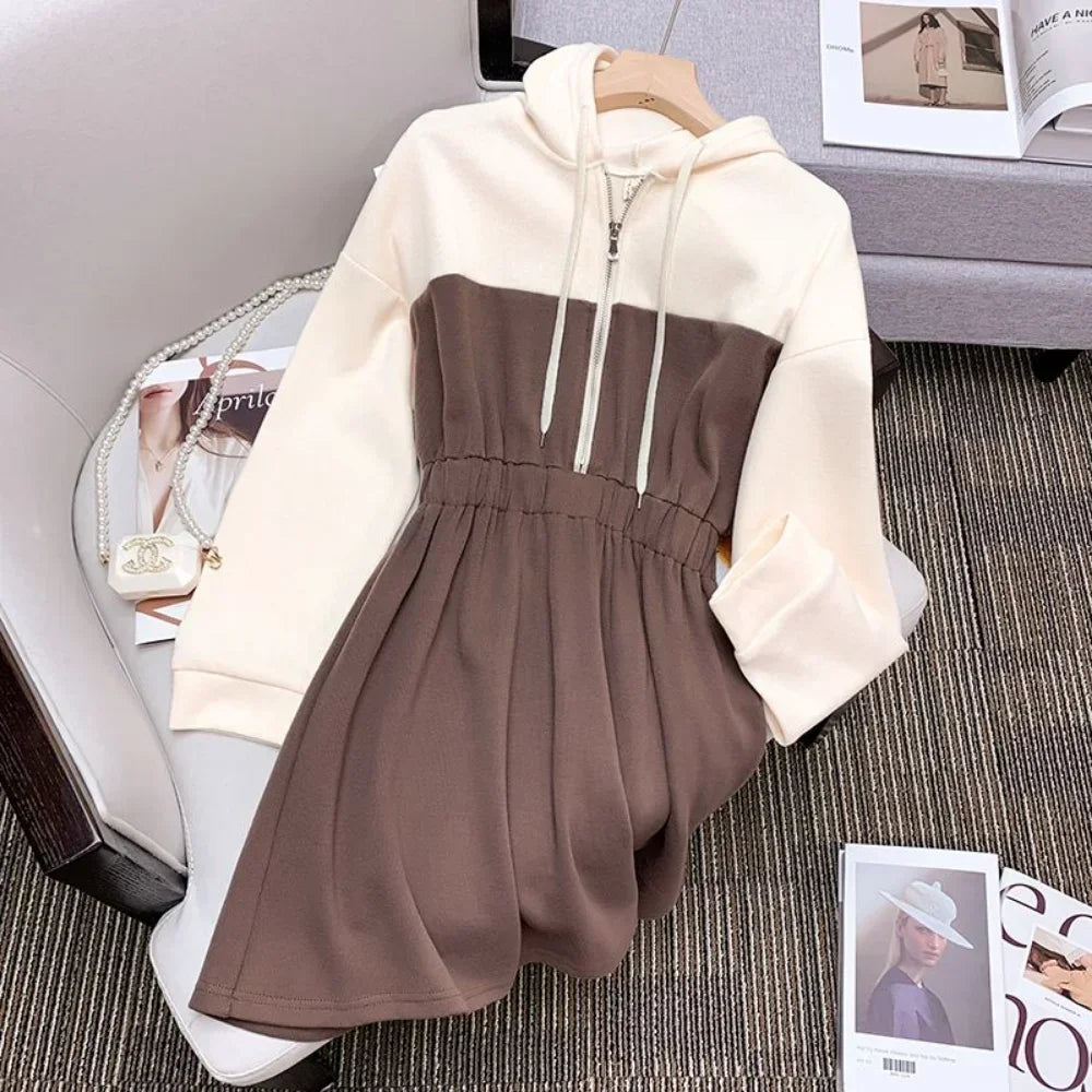 2024 Spring And Autumn Knee-Length Dress Sweatshirt