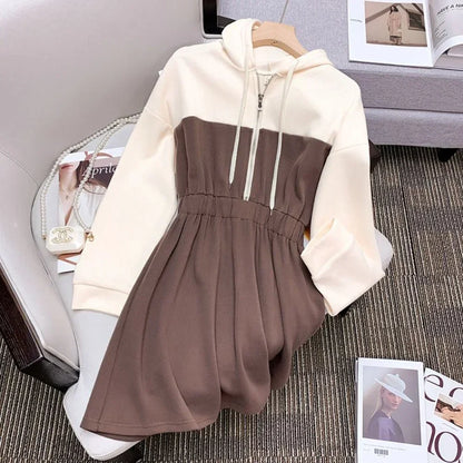 2024 Spring And Autumn Knee-Length Dress Sweatshirt