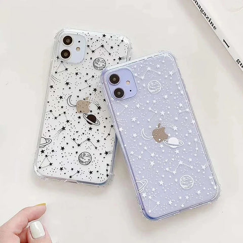 Starry Sky Constellation Pattern Case For iPhone Clear Soft TPU Back Cover