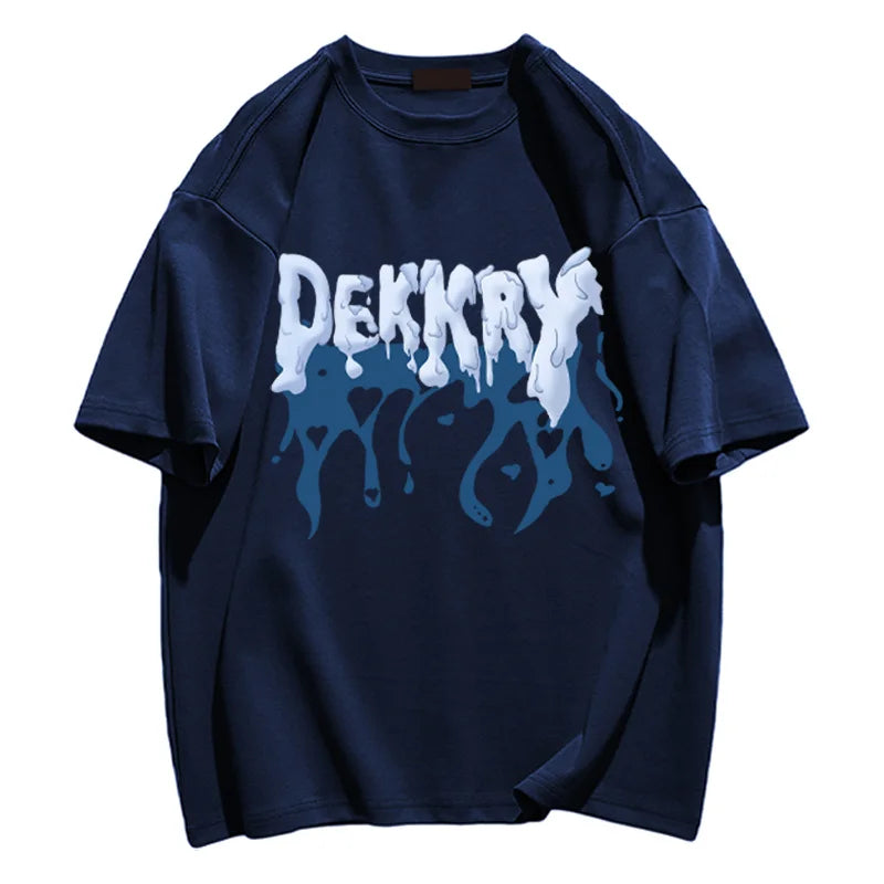 Men Summer Hip Hop  Graffiti Tee - Oversized Y2K