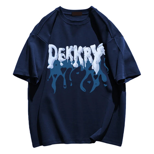 Men Summer Hip Hop  Graffiti Tee - Oversized Y2K