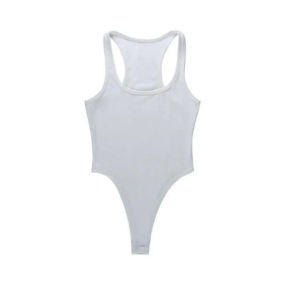 Women’s Sexy Knit Bodysuit Halter Sleeveless Clubwear Summer Top