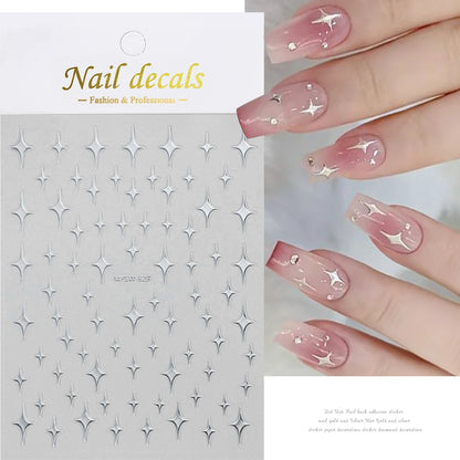 Glossy Y2K Star Nail Decals