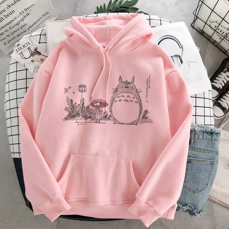 Hoodies Female Studio Ghibli Cute Anime Sweatshirt Pullover Casual