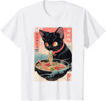 Watercolorful Cat Ramen Noodle Anime Manga Ramen Kawaii Cat