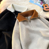 Winter New Standing Knit Sweater Men Pullover Classic Knit Sweater