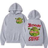 Gothic Streetwear Beware Ogre Graphic Hoodie