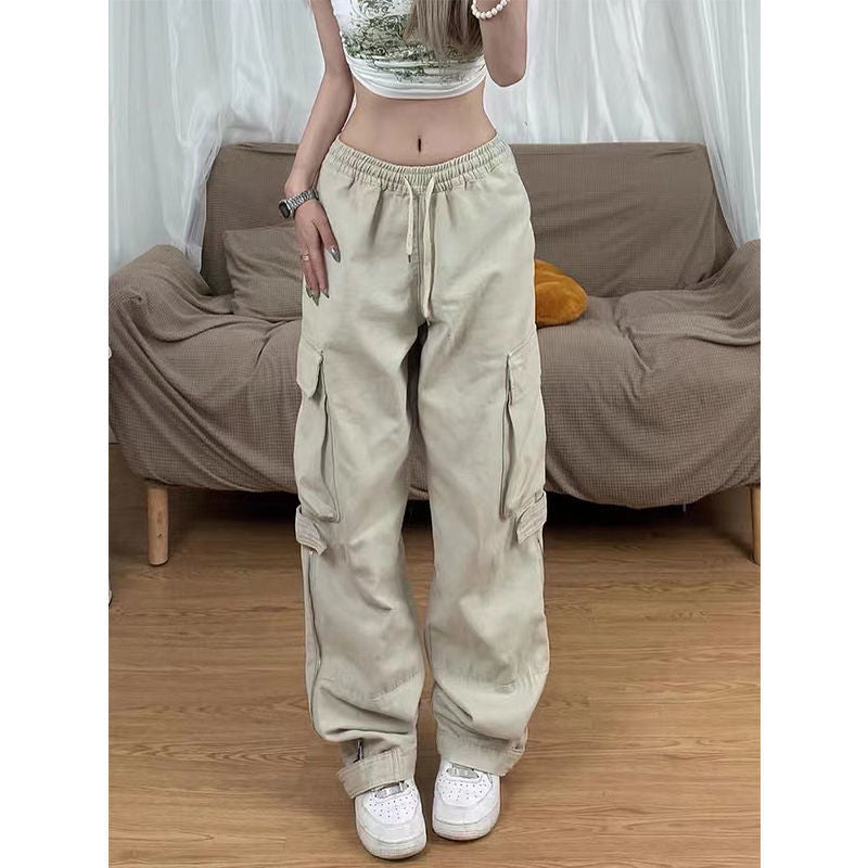 Side Pocket Cargo Pants Women Trousers Baggy Y2k High