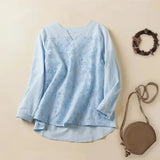 2024 Summer Hot Blouse Women Lace Tops V Neck