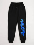 Chic Blue Butterfly Pattern Sweatpants: Elevate Your Street Style