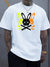 Mens Rabbit Skull Tee Crew Neck Graphic T Shirt CasualGothic