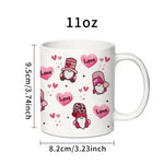 11oz Ceramic Coffee Mugs with Handle Valentine