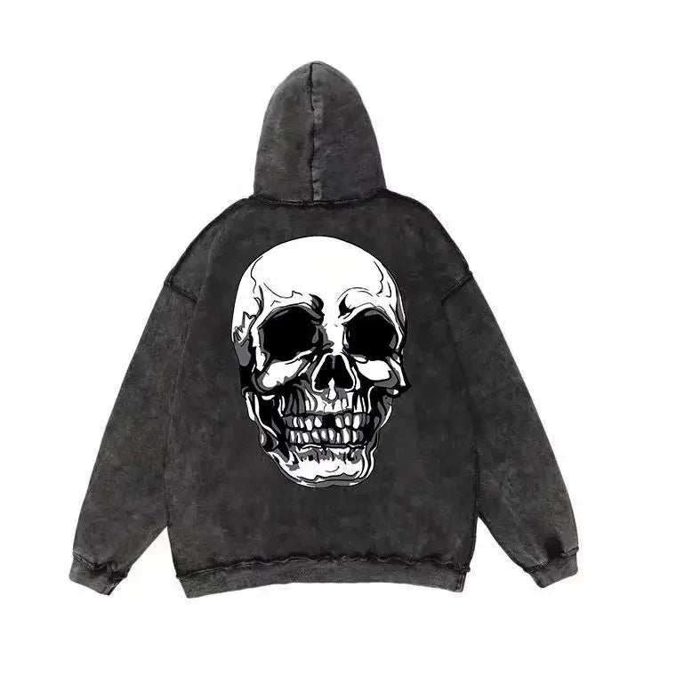 Sweatshirts for Man Hoodies Graphic Men's Clothing Hooded Skull