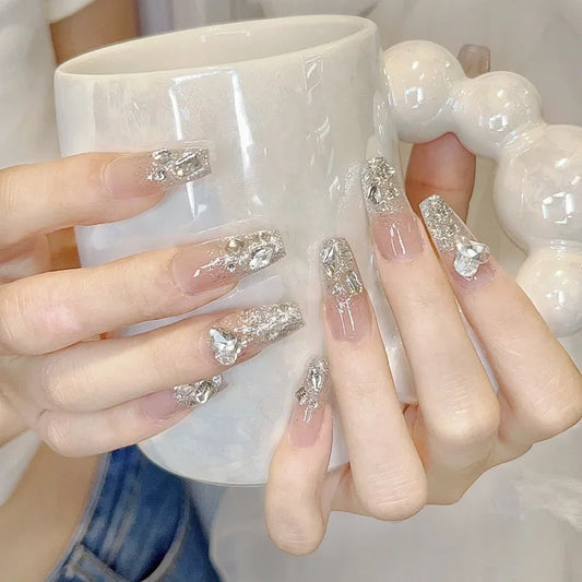 Glamorous Crystal Nails