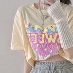 Y2k Heart Donut Tee Oversized Casual Trendy