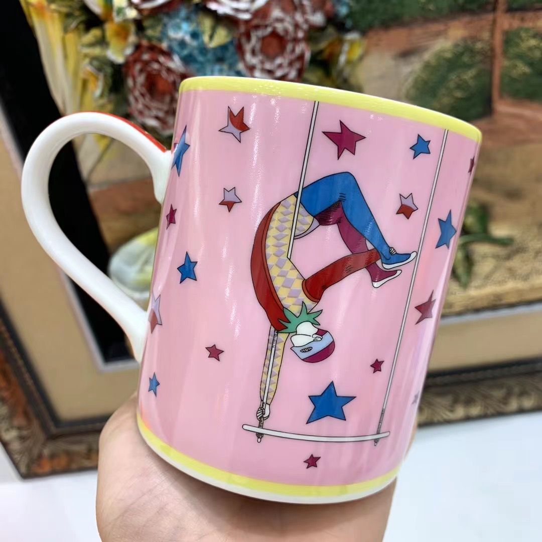 Mug Cafe Tea Milk Cups  Coffee Drinkware  Mugs With Golden Spoon