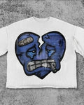 Y2K Sad Smiling Face Oversized T-Shirt