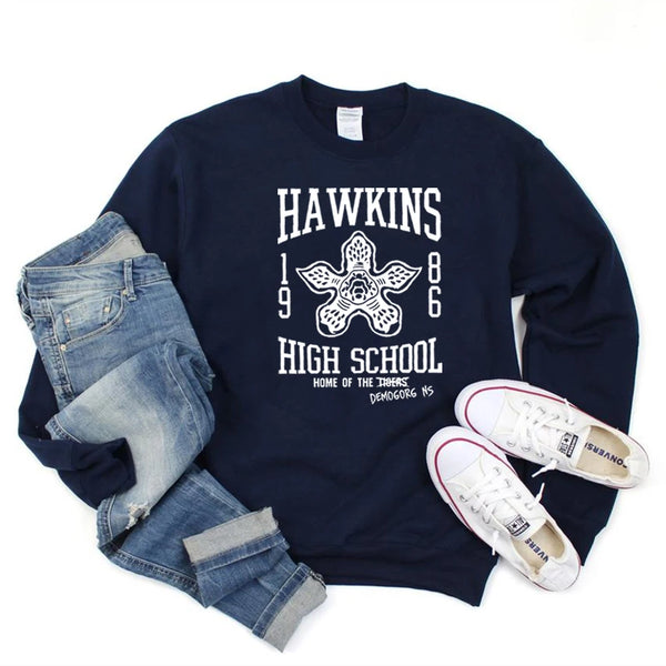 Eleven’s Hawkins School Demogorgon Sweatshirt Stranger Hoodie