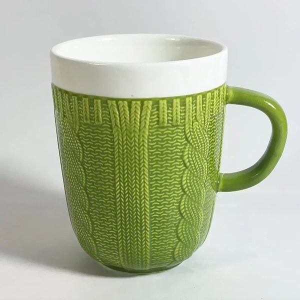 Ceramic Wool Woven Water Cup Colorful Wool Coffee Milk Tea Mugs