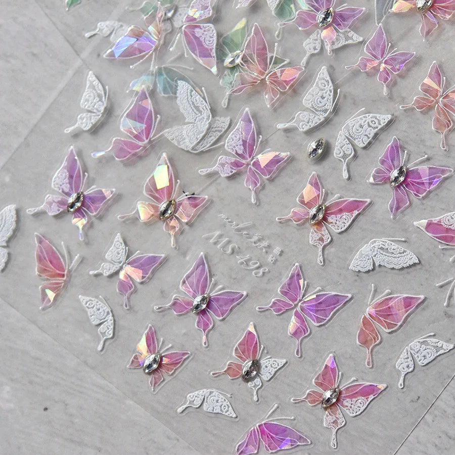 Bronzing Gilded Butterfly Nail Art