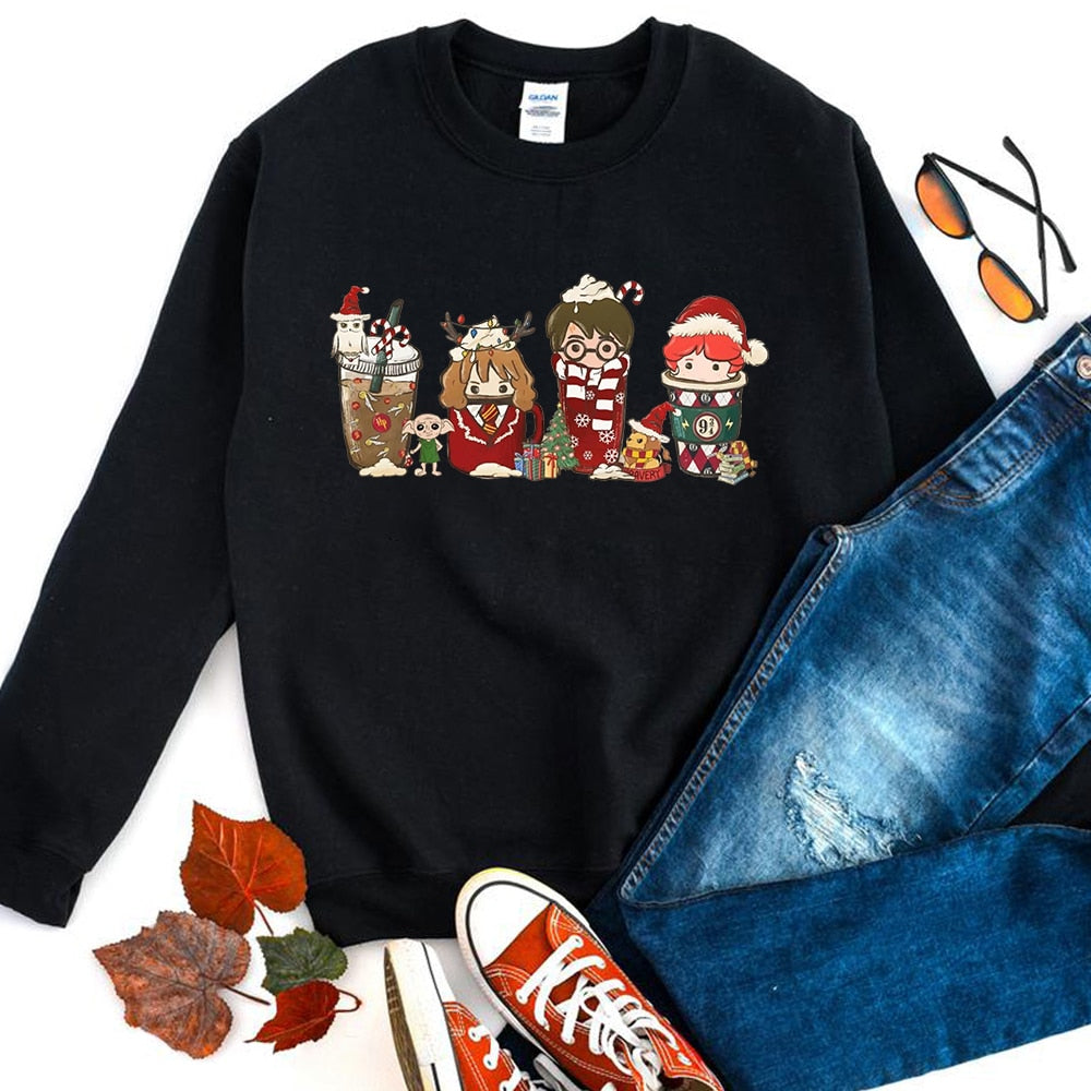 Christmas Sweatshirt Magical Wizard School Pullover Jumper